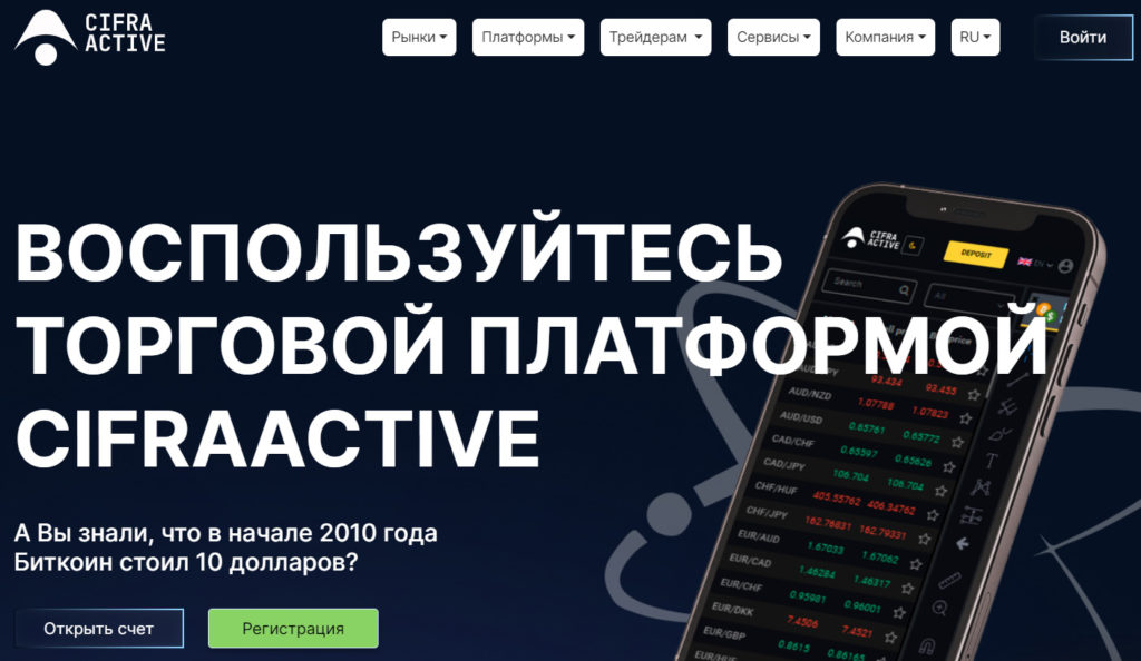 Cifra Active (trade.cifraactive.com) отзывы 2024